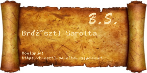 Brösztl Sarolta névjegykártya