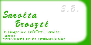sarolta brosztl business card